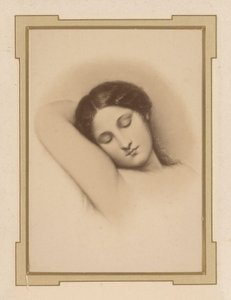 Fotoreproducción de un dibujo de una mujer dormida de Anonymous