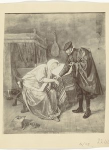 Reproducción fotográfica del cuadro La mujer enferma de Jan Steen Musée d