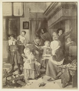 Reproducción fotográfica del cuadro La fiesta de San Nicolás de Jan Steen de Anonymous