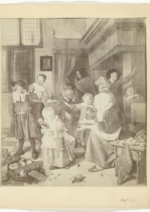 Reproducción fotográfica del cuadro La fiesta de San Nicolás de Jan Steen de Anonymous