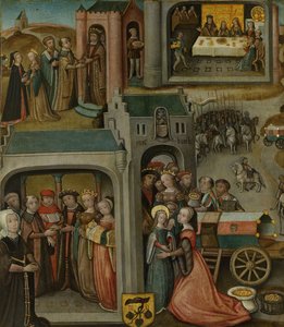 Cuatro escenas de la leyenda de Santa Isabel de Hungría de Anonymous
