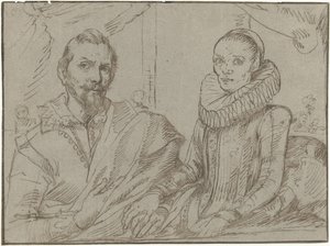 Frans Snijders y su esposa Margaretha de Vos de Anonymous