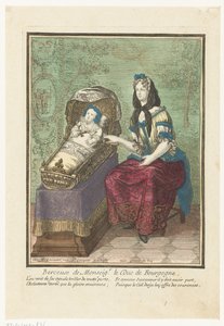 Rey francés en una cuna
Berceuse de Monseigr. le Duc de Bourgogne. (título en el objeto)