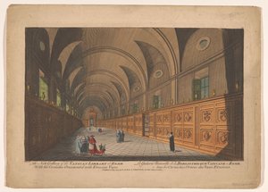 Galería en la Biblioteca del Vaticano La Nueva Galería de la Biblioteca del Vaticano en Roma / La Galarie Nouvelle de la Bibliotheque Vaticane a Rome (título sobre el objeto) de Anonymous