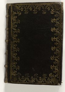 Libro de oraciones escrito a mano y con grabados coloreados a mano pegados Una devota meditación a esa pasión sobre[s]e señores Jhesu xp:isti termina primero en el aventmael (título sobre el objeto) de Anonymous