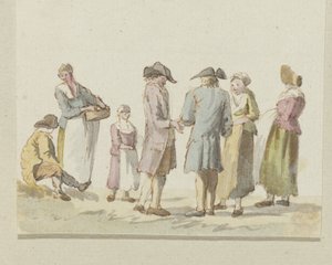 Compañía de tres hombres y cuatro mujeres