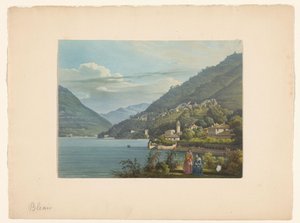 Vista de Blevio en el lago de Como de Anonymous