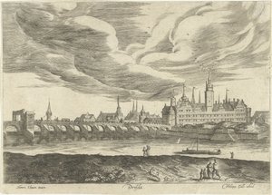 Vista de Dresde Dresden (título sobre el objeto) Prospecto de Ruinarum varii (título de la serie) de Anonymous