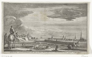 Vista de Cambrai, 1677 Representación de Cameryk, tal como es, en el año 1677. por Lodewyk XIV. fue tomado (título en el objeto) de Anonymous