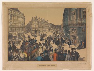 Vista del Boulevard des Italiens en París
Boulevard des Italiens zu Paris (título en el objeto) de Anonymous
