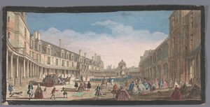 Vista de la Cour Ovale del Palacio de Fontainebleau
Veüe de la Cour Ovale de Fontainebleau (título en el objeto) de Anonymous
