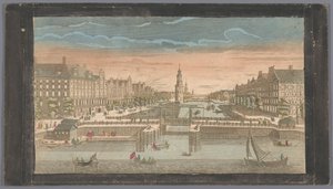 Vista del Oudeschans en Ámsterdam visto desde el río IJ
