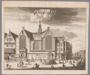 Vista de la Capilla de San Olof (Capilla Oudezijds) en Amsterdam Sint Olofs ahora Oude Zyds Chapel (título sobre el objeto)