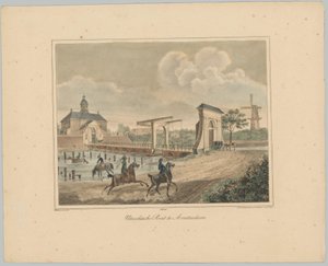 Vista de la puerta de Utrecht en Amsterdam Utrechtse Poort en Amsterdam (título sobre objeto) Rostros de las Seis Puertas Principales de la Ciudad de Ámsterdam. 1er Cahier (título de la serie) de Anonymous