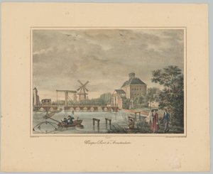 Vista del Weesperpoort en Amsterdam Weesper Poort en Amsterdam (título sobre objeto) Rostros de las Seis Puertas Principales de la Ciudad de Ámsterdam. 1er Cahier (título de la serie) de Anonymous