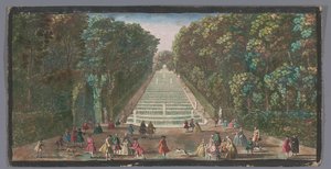 Vista de las cascadas del jardín del Château de Marly
Vuë de la cascade de Marli (título en el objeto) de Anonymous