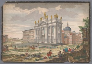 Vista de la iglesia de San Juan de Letrán en Roma
Veduta della Basilica di S. Giovanni Laterano (título en el objeto)