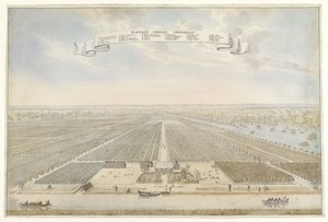 Vista de la plantación de Cornelis Vriendschap en Surinam
Plantagie Cornelis Vriendschap (título en el objeto) de Anonymous