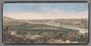 Vista de la ciudad de París vista desde el pueblo de Chaillot
Vuë générale de la ville de Paris, prise de la hauteur du village de Chaillot (título en el objeto) de Anonymous