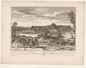 Vista del Palacio de Versalles y una parte de la ciudad Prospectus Arcis et partem civitatis Versailles / Vista del Castillo y una parte de la ciudad de Versalles / Vista del Castillo y una parte de la ciudad de Versalles / Vista del Castillo y de Anonymous