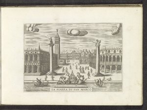 Vista de la Piazzetta de Venecia La Piazza di San Marco (título sobre el objeto)