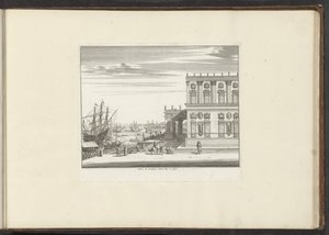 Vista del Palacio del Cardenal Montalto en Nápoles Palais du Cardinael Mont Alto a Naples (título sobre objeto) Palacios y Monumentos de Venecia, Livorno, Nápoles y Roma (título de la serie) de Anonymous