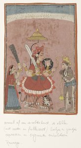 Diosa Durga y Hanuman de Anonymous