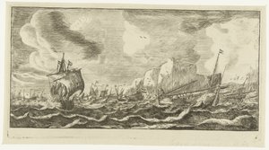 Tubos de arenque en el mar Paisajes marinos e imágenes de barcos (título de la serie) de Anonymous