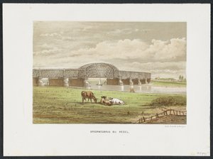 Puente ferroviario de Hedelse sobre el Mosa, 1870 Puente ferroviario en Hedel (título sobre objeto) Los principales puentes ferroviarios de los Países Bajos (título de la serie)