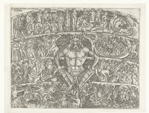 Infierno con Satanás y castigo de los pecadores por demonios Questo el inferno del chapo santo di Pisa (título sobre objeto) de Anonymous