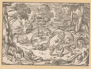 Hércules y el león de Nemea de Anonymous