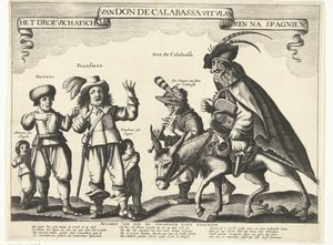 La triste despedida de Don de Calabassa de Flandes y regreso a España, 1646 La despedida de Droevich a Don de Calabassa de Flandes después de Spagnien (título sobre el objeto) de Anonymous