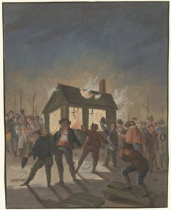 La quema de las aduanas en Ámsterdam el 15 de noviembre de 1813 de Anonymous