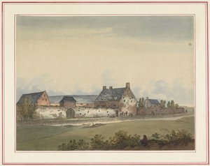 Granja La Haye-Sainte en Mont-Saint-Jean Siete platos de Waterloo y sus alrededores (título de la serie) de Anonymous