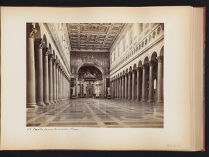Interior de San Pablo Extramuros en Roma, Italia San Paolo fuori le Mura. rom (título en objeto) de Anonymous