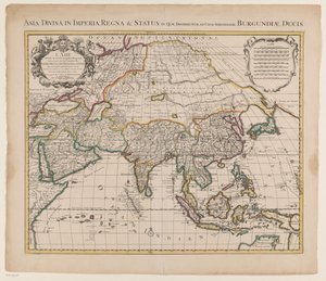 Kaart van Azië
Asia divisa in imperia, regna & status in quae distribitur, ad usum (...) / Asia dividida en sus principales regiones y donde pueden (...) (título en el objeto) de Anonymous