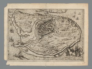Mapa de la isla de Voorne y mapa de Brielle, 1572
Briel (título en el objeto) de Anonymous