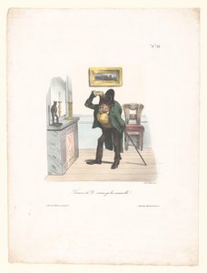 Caricatura de un hombre que quiere parecerse a Napoleón
Tonnerre de D... comme je lui ressemble!... (título en el objeto) de Anonymous