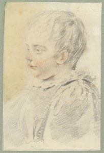 Retrato de niño con traje del siglo XVII, busto mirando a la izquierda de Anonymous