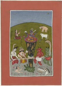 Kurma (encarnación de Vishnu como tortuga)
La agitación del océano
Avatares de Vishnu (título de la serie) de Anonymous