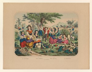 Landschap met figuren Le printemps / Der Frühling / The spring / La primavera / Lo primavera (título sobre objeto)