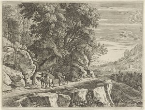 Paisaje con dos jinetes
Verscheyde aerdige lantschappen (...) (título de la serie) de Anonymous
