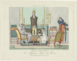 Le Supreme Bon Ton, El termómetro de 8 grados, 1800-1815, No. 20: Sí, hace frío. de Anonymous