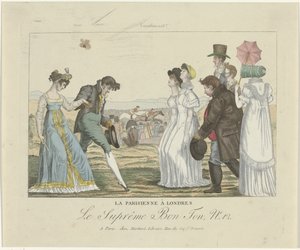 El Supremo Bon Ton. Caricaturas, 1800-1815, nº 12: El parisino en Londres
