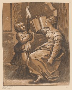 Lectura Sibyl con niño de Anonymous