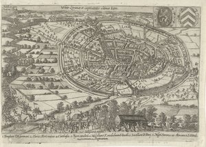 Lier capturado y abandonado por el ejército de los Estados, 1595 Urbis Liranae et captivitatis ultimae Icon (título sobre objeto)