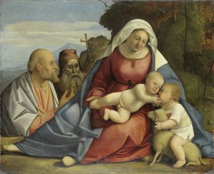 La Virgen con el Niño con el Niño Juan Bautista y los Santos Pedro y Antonio de Anonymous