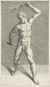 Hombre con dos hablando Azote de Cristo (título de la serie)