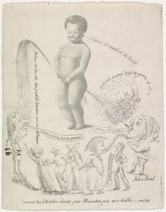 Manneken Pis ofrece fuegos artificiales, 1820 Grand feu d