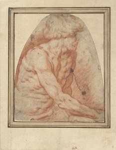 Estudio de desnudo masculino en media persona de Anonymous